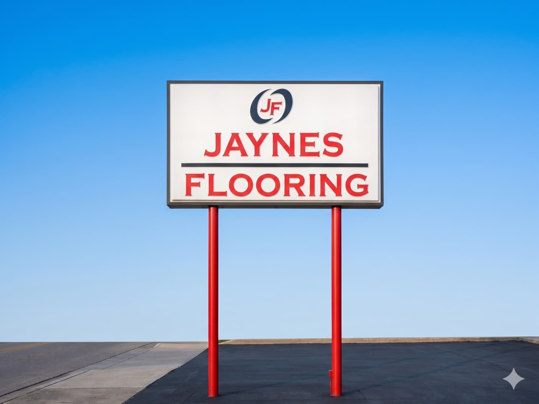 Aerial view of Jaynes Flooring showroom location